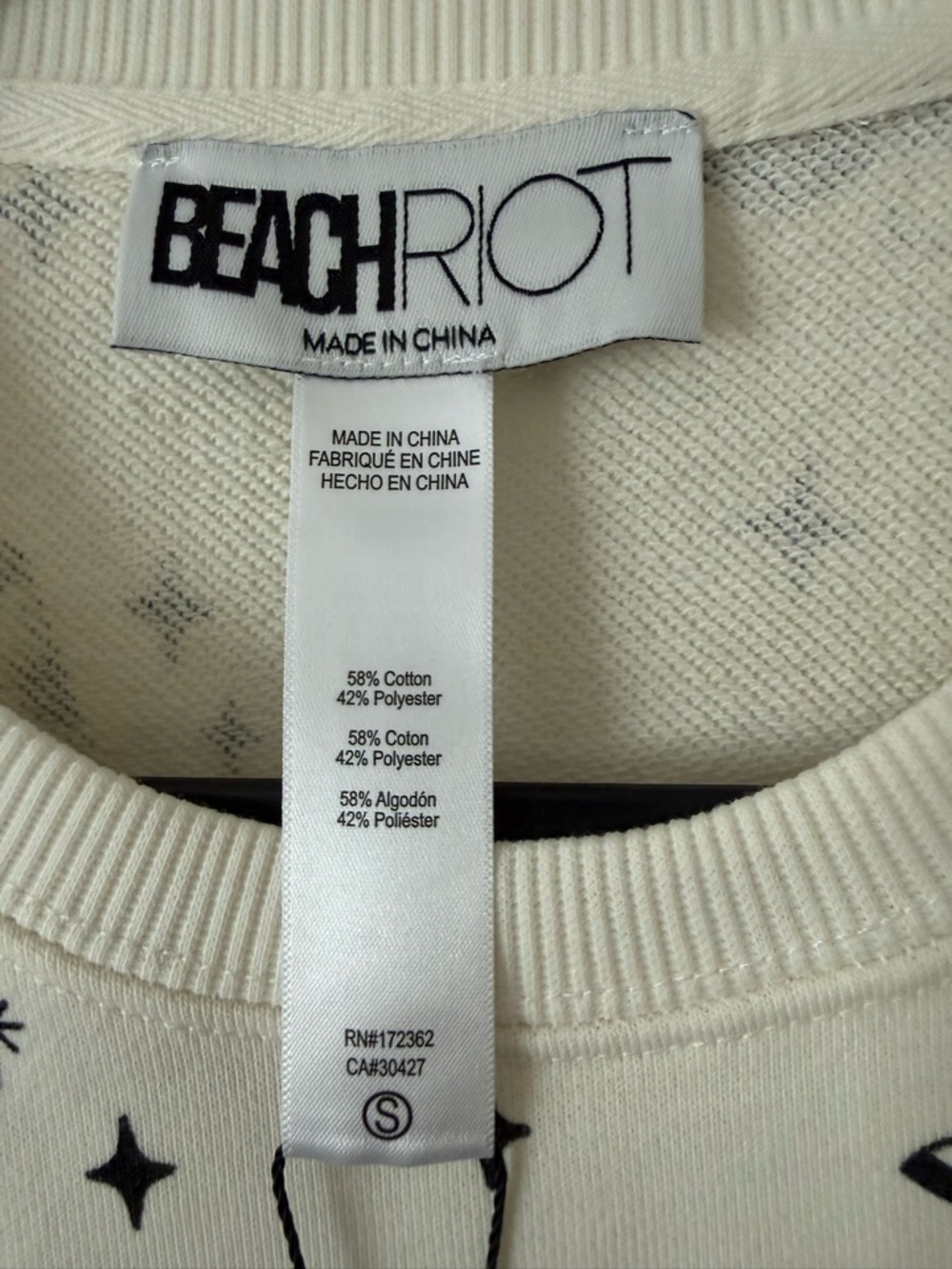 Beach Riot Devyn Oversized Crew-Neck Sweatshirt size Small - Picture 4 of 7